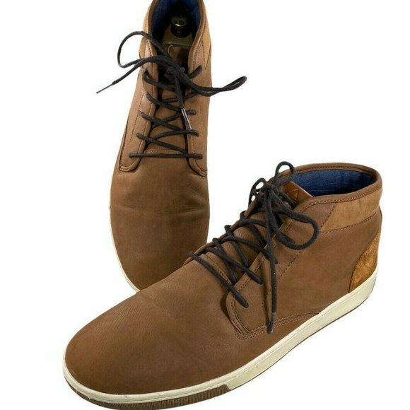 ALDO Gweawien Leather Brown Canvas‎ Lace Up Cap Toe Ankle Casual Boots Size 13 ALDO Gweawien Leather Brown Canvas Lace Up Cap Toe Ankle  main image 3